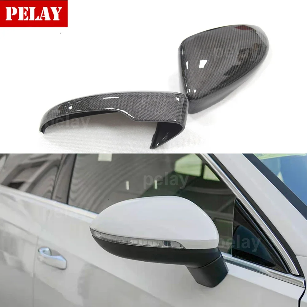 

Carbon Fiber Rear View Mirror Cover Caps For Volkswagen CC Passat For VW Scirocco Beetles 2009+ Replace Style Without Lane Assit