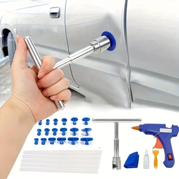 New Car Dent Puller Repair Tools Set Body T-Bar Dent Remover Sheet Metal Multiple Size Suction Cup Puller Kit Auto Accessories 1