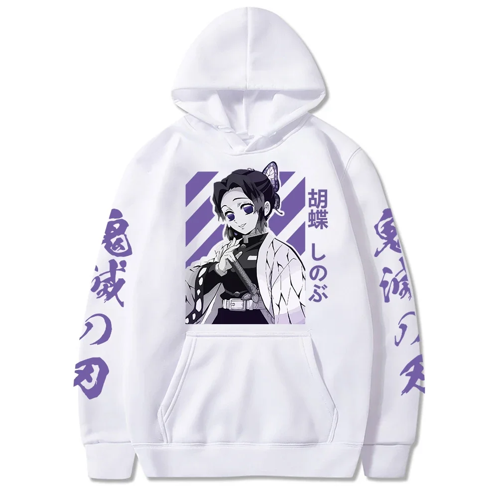 Demon Slayer Japan Anime Men And Women Hoodies Long Sleeve Shinobu Kocho Plus Size Sweatshirts Unisex Autumn Winter Pullover 2