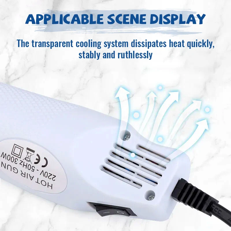 Hot Air Gun 220V Soldering Temperature Blower Gun DIY Crafts Electric Power Hot Dryer Mini Heat Gun For Shrink Tubing Car Wrap 3
