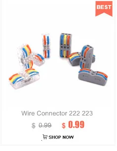 Wire Connector 222-412 2 Pin Splicing Terminal Blocks Led Strip Lighting Electric Quick Connectors Mini Conductor Rail Conector