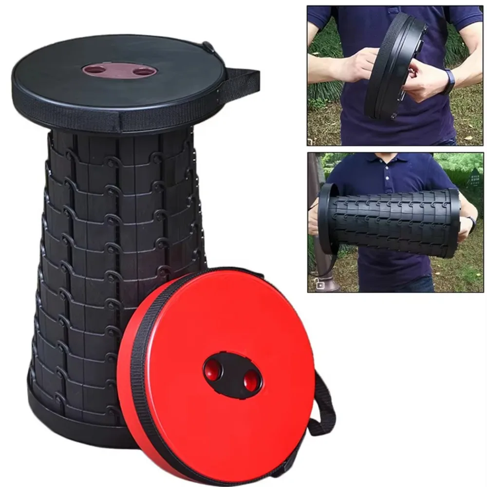 Multifunctional Foldable Round Stool Foldable Legs Ideal for Camping Fishing Outdoor Activities retractable stool