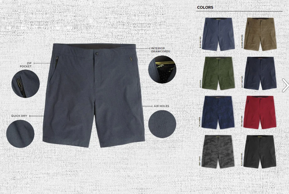 Man Fishing Shorts Men Sports Shorts 10" Seam Fishing Stretch Waterproof Breathable Hiking Outdoor Packable Short