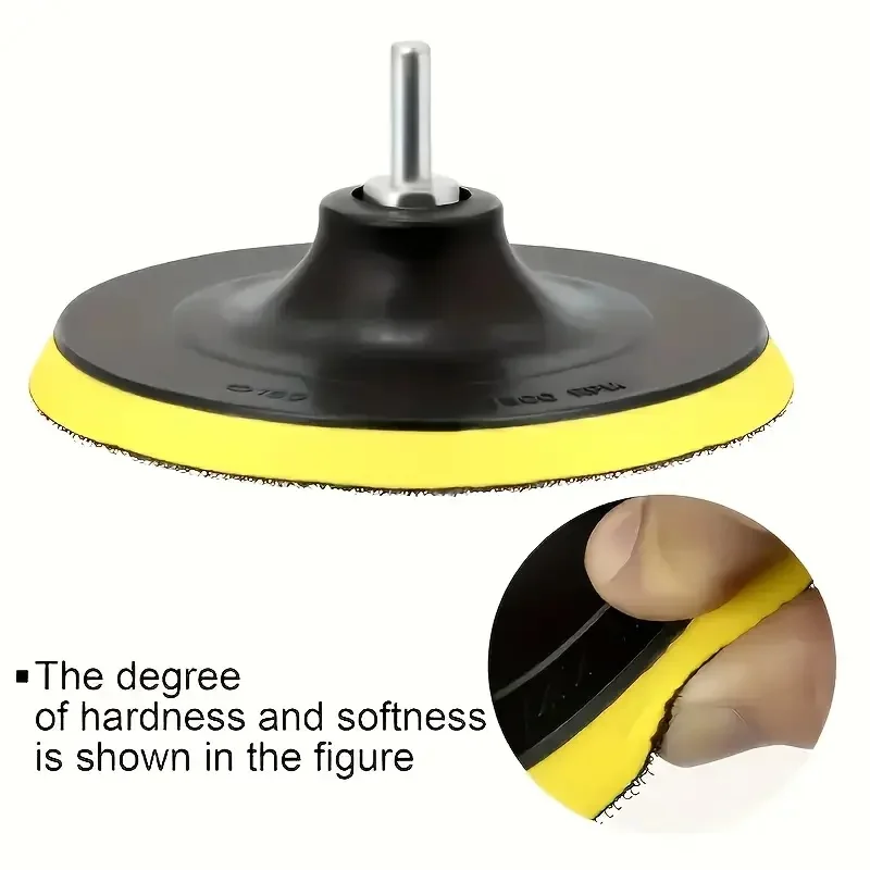 52 pieces/set 125mm/4.92 inches, sandpaper grinding sheet 8 holes sandpaper 80 mesh-600 mesh rotary grinding wheel tool