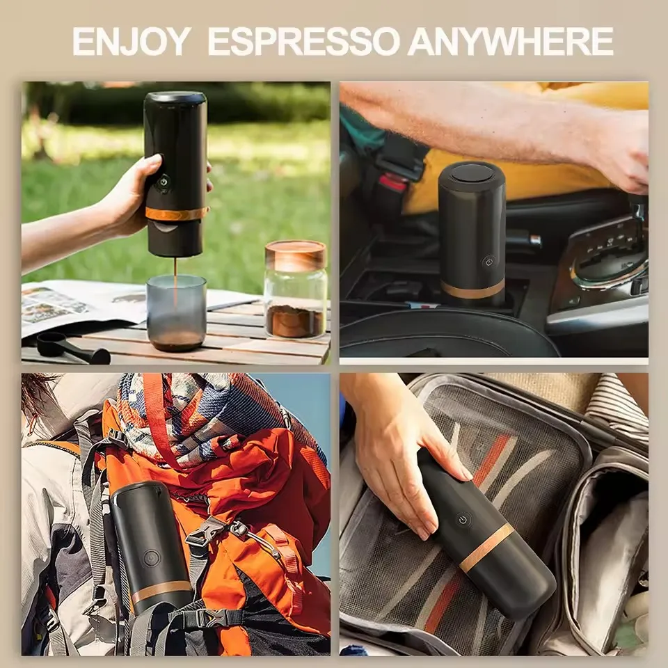 2 in 1 Espresso Machine 9 Bar Pressure Coffee Maker Compatible with Nespresso Capsules for Travel Camping Hiking Office Kitchen 6