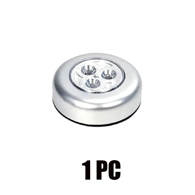 1/5/10 PCS 3 LED Night Light Touch Control Under Cabinet Light Wardrobe Bedroom Stairs Touch Switch Battery Powered Closet Light