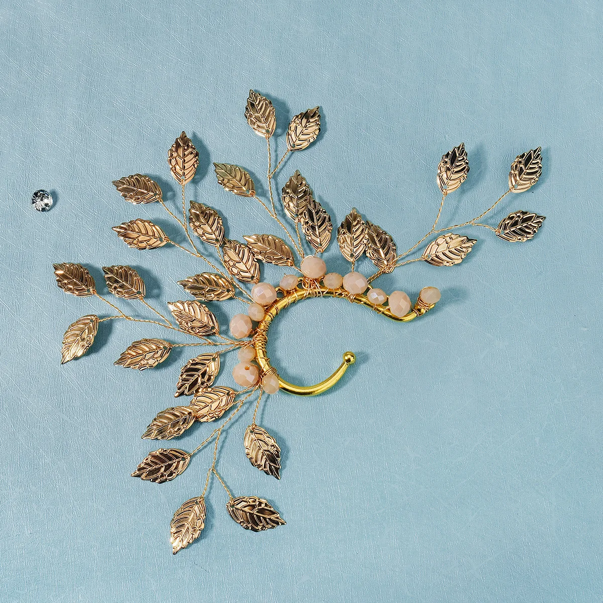 Alloy Leaves Flower Earclip Non Perforated Women's Sweet Shiny Earrings Exaggerated Ear Cuff Birthday Party Jewelry Gift