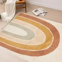 Plush Bedroom Rugs,Rainbow Fluffy Carpet Living Room With Tassels,Soft Hairy Nursery Play Mat For Children,Shaggy Baby Rugs, 2
