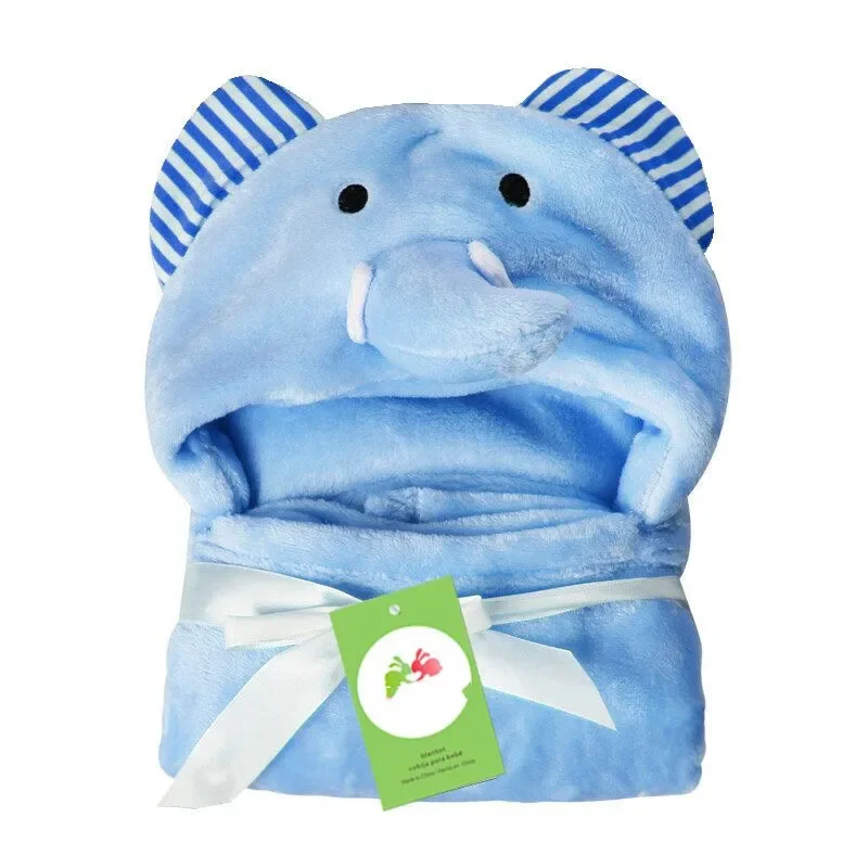 Giraffe Bear Shaped Baby Hooded Bathrobe Soft Infant Newborn Bath Towel Blanket 4