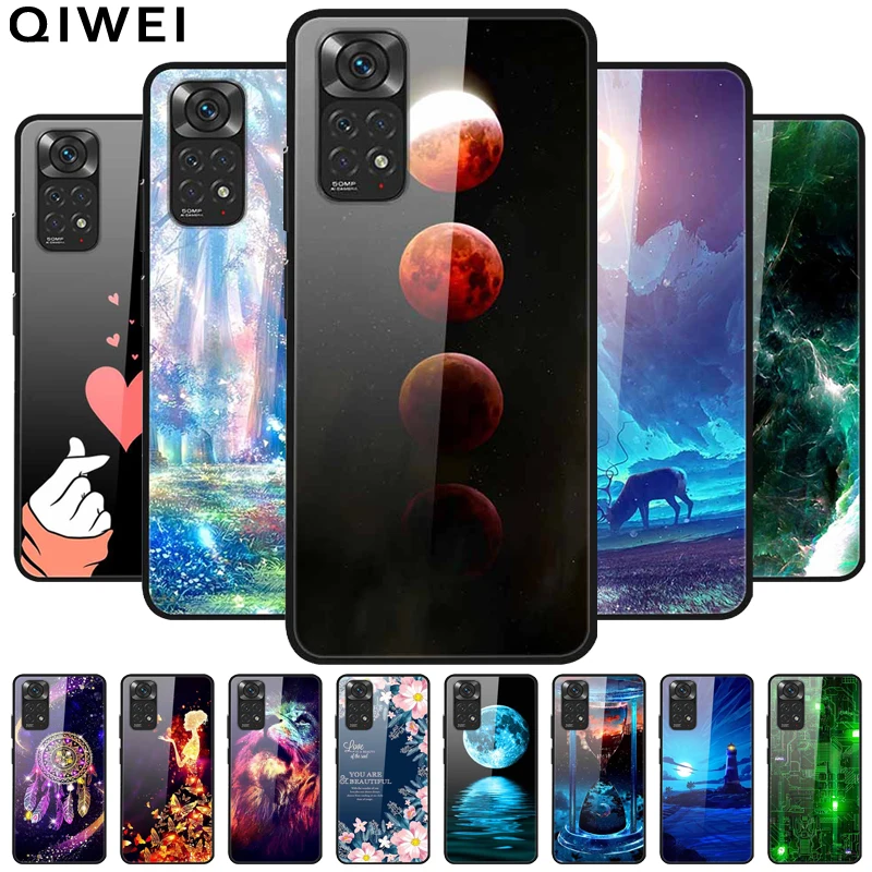 Per Redmi Note 11 Pro 5G Custodia In Vetro Temperato Cover Posteriore Rigida Per Xiaomi Redmi Note 11 Pro Custodie Conchiglie Note11 Pro 2022 Nuovo