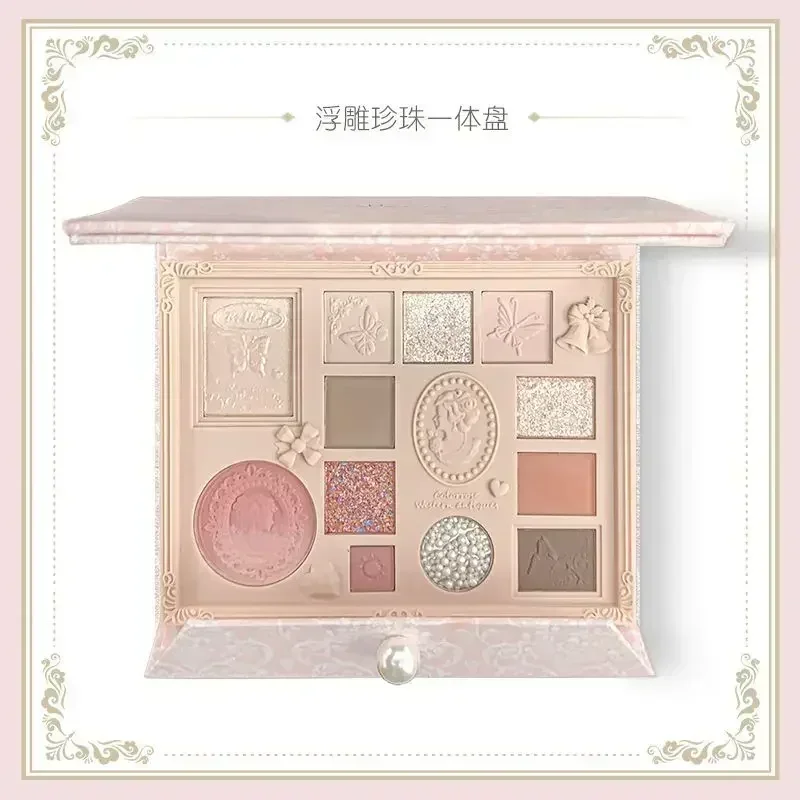 Colorrose Embossed Eyeshadow Palette 2023 New Blush High Gloss Integrated Palette Shimmer Shine Nude Eye Glitter Make Up Palette 5