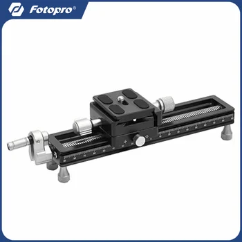 Cursore per rack per binario di messa a fuoco macro Fotopro per riprese ravvicinate Cursore per fotocamera universale per fotografia macro per DSLR FT-100 PRO