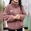 Thickened Fleece Jacket Winter Warm Cotton Clothes Anti-Aging Women's Clothing Loose Slimming Top for Mom 20-60 Years Old