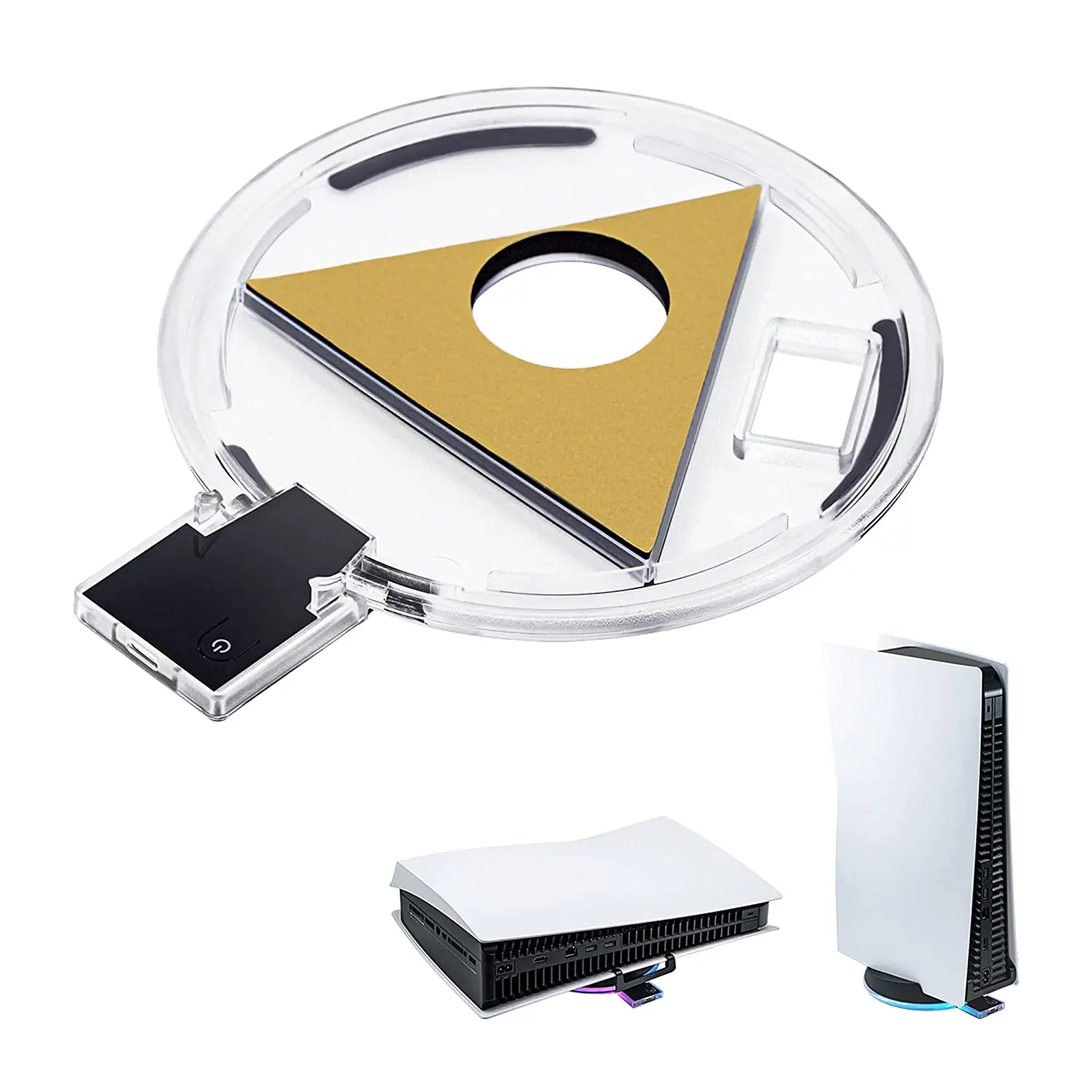 Supporto Console Led Rgb Per Ps5, Supporto Verticale Base Console Regolabile Con 4 Modalità Di Illuminazione Per Accessori Console Playstation 5