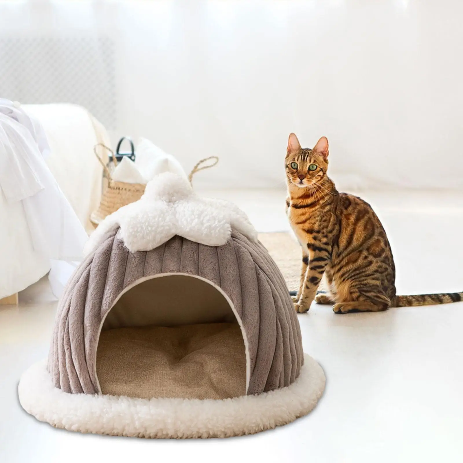 

Полузакрытая мебель для кошек и собак, кровать для кошек до 6 кошек, пудель