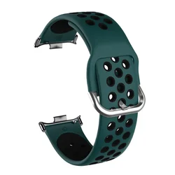 Silicone Sport Strap Bracelet for Smartwatch Accessories (Official Green Black)