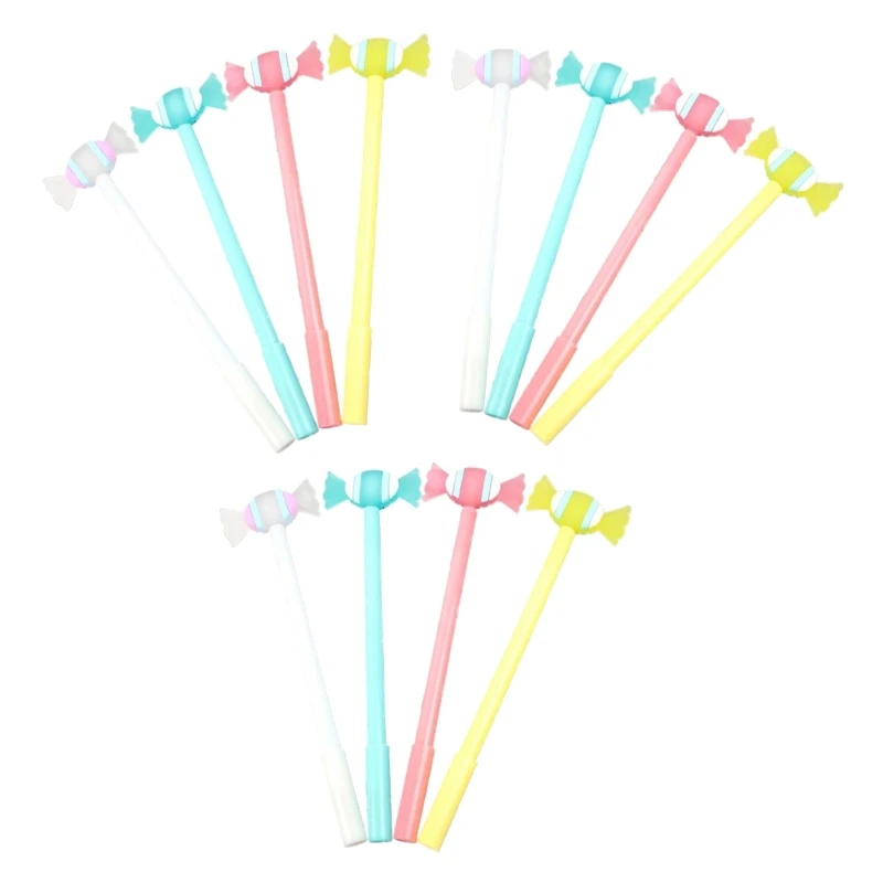 

12Pcs Cute Candy Gel Pen Novelty Gel Pen Smooth to Write Quick Drying Funny Writing Pen for Kid Boy Girl Reward