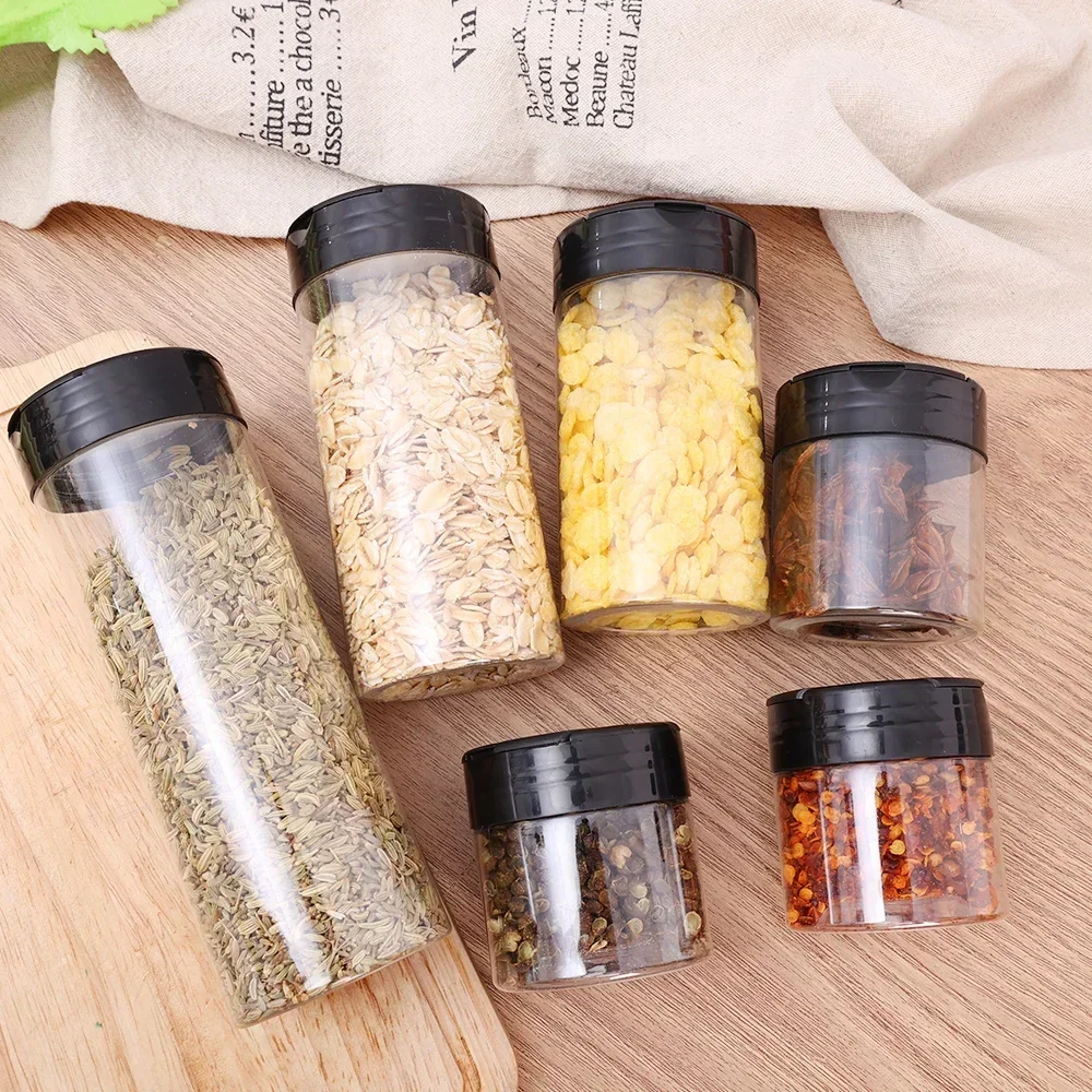 Transparent Empty Spice Jars with Shaker Lids Seasoning Bottles