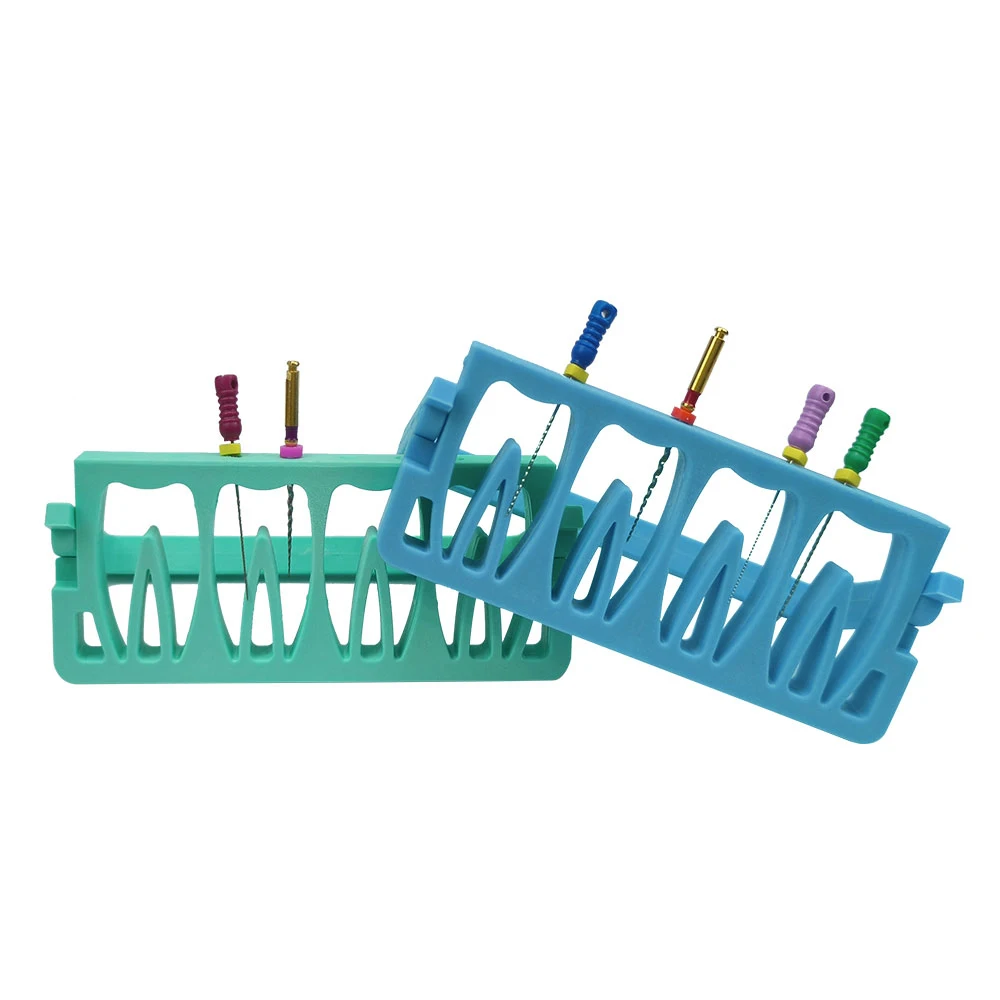 Endo Files Holder 8 Holes Dental Endodontic Files Drill Stand Root Canal File Block Stand Storage Rack Endo Tray Organizer Box Storage Box