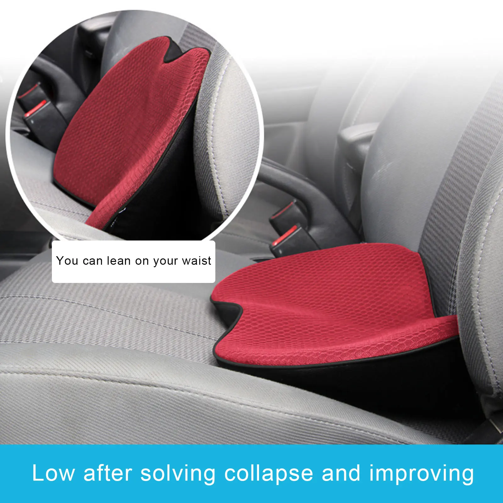 Car Seat Cushion Wedge Seat Cushions Butt Pad Improve Driving Vision  Ergonomic Design Extra Height For Car Seat Office Chair - AliExpress