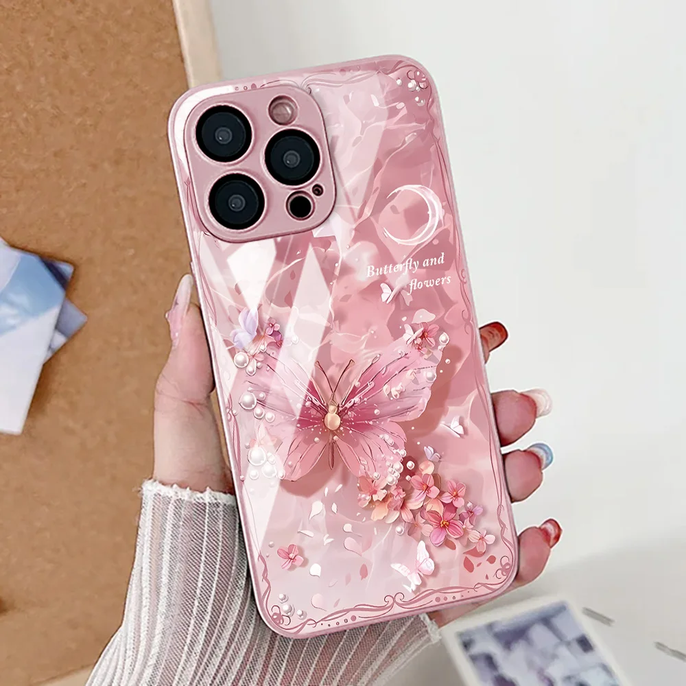 Butterfly Leopard Print Shockproof Phone Case