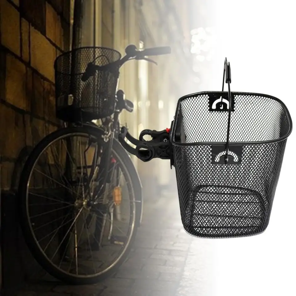 Cestino Per Bici Maxi In Ferro - Nero, 40x30x24 Cm Per Anteriore O Posteriore - Foto 2