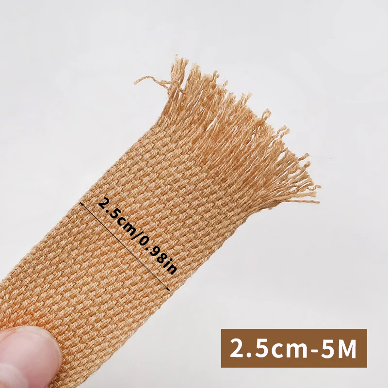Canvas Ribbon Belt 5 meters 25mm Bag Webbing Nylon Webbing Knapsack Strapping Sewing Bag Belt Accessories
