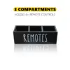 Remote Control Holder Farmhouse Remote Storage Caddy Bedside TV Controller Box Wood Media Organizer Tray for Home Bedroom Table 4
