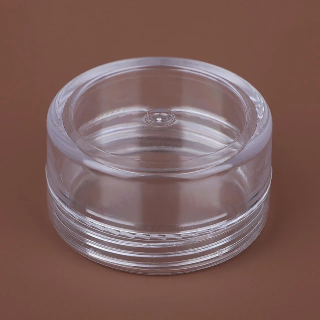 50 pz 20g 15g 10g 5g 3g Vaso di Crema Vuoto Contenitori Cosmetici Portatili di Plastica Trasparente Ombretto Balsamo per le labbra Bottiglie di Campione 5