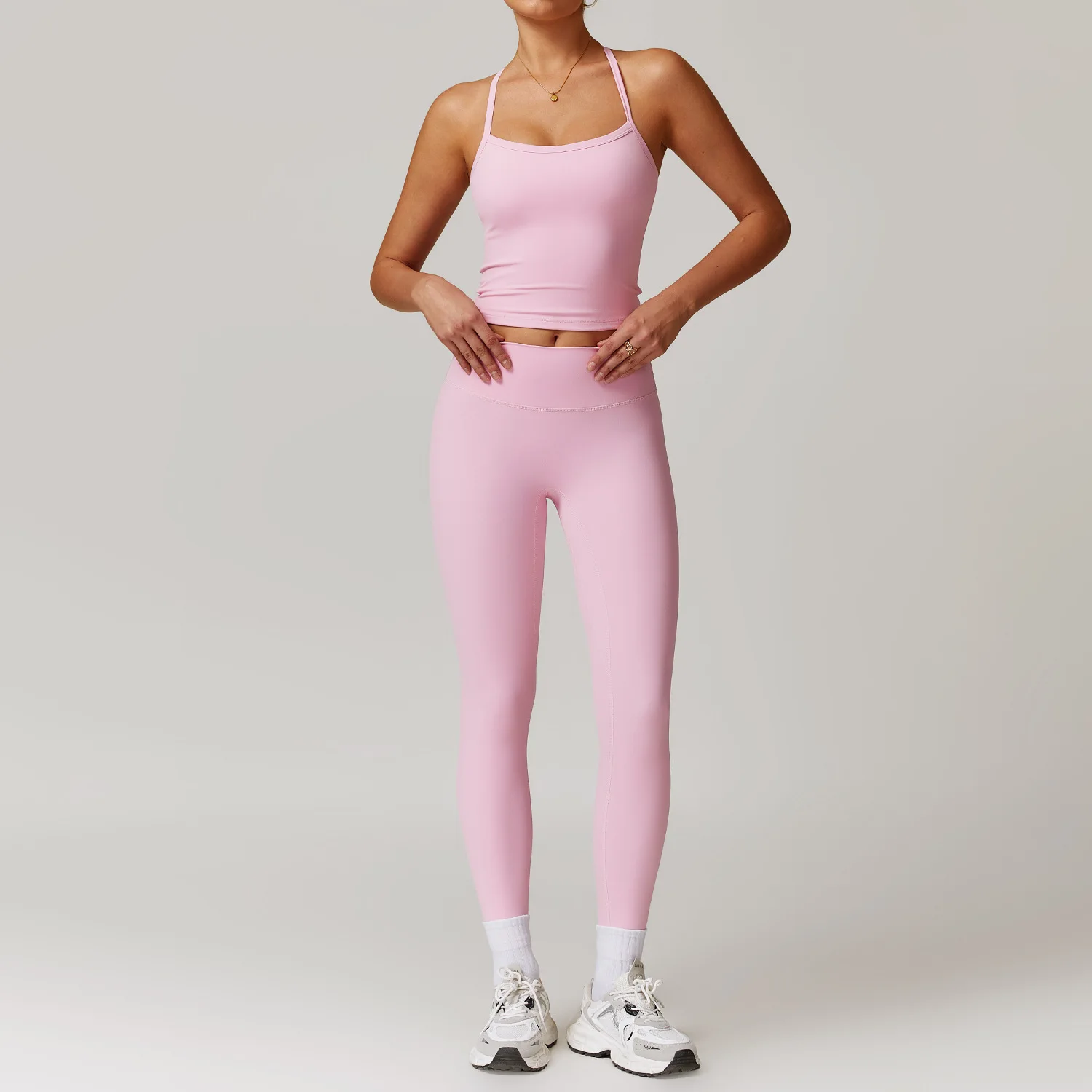 Yoga Set Women's Tracksuit Halter Sport Crop Top High Waist Flare Leggings Fitness Suit Gym Workout Push Up Clothes 2 Piece