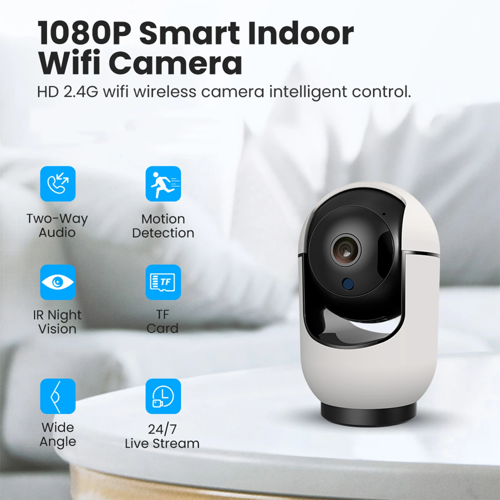 Home WiFi Smart Camera With HD Lens Smart Multi-Purpose Waterproof Camera For Bedroom Living Room