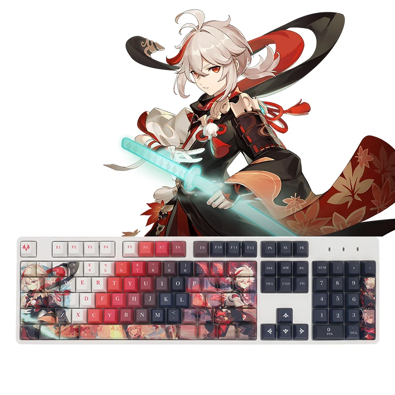 

137 key Genshin Impact Kaedehara Kazuha game PBT Keycaps Cherry Profile Personalized Keycap For MX Switch Mechanical Keyboard