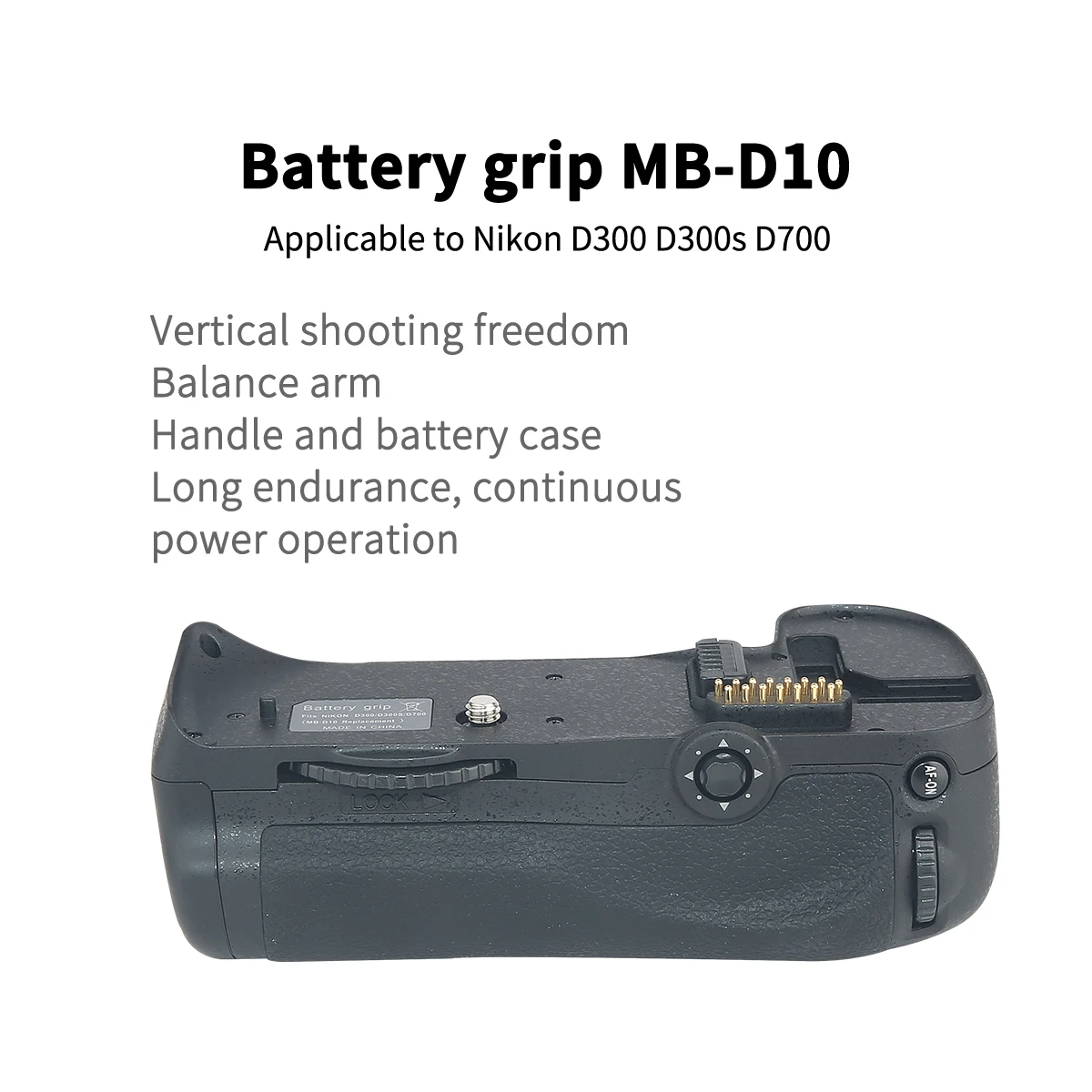 MB-D10 pionowy uchwyt baterii wielofunkcyjny akumulator do aparatu Nikon D300 D300S D700 wymień MB-D10