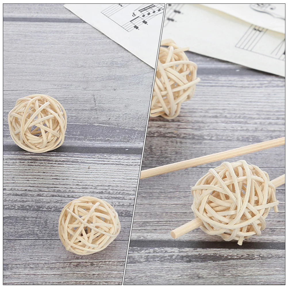 

Natural Wicker Rattan Balls Vase Fillers Aromatherapy Rattan Balls for Craft Project Aromatherapy Wedding Table Decoration