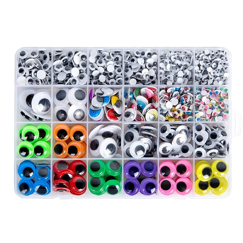 

1680Pcs Googly Wiggle Eyes Self Adhesive For DIY Craft Accessories Sticker Eyes Multi Colors And Sizes