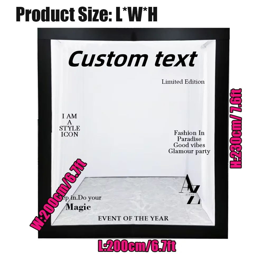 רקע לצילום חתונות עם קישוטים, מגזין PVC, רקע למגזין למסיבות ואירועים עם תאורת LED