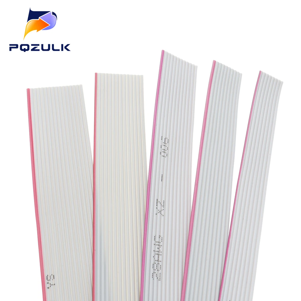 Durable Grey Flat Ribbon Cable - Versatile Lengths, High-Voltage Tolerance, Multi-Pin Configuration