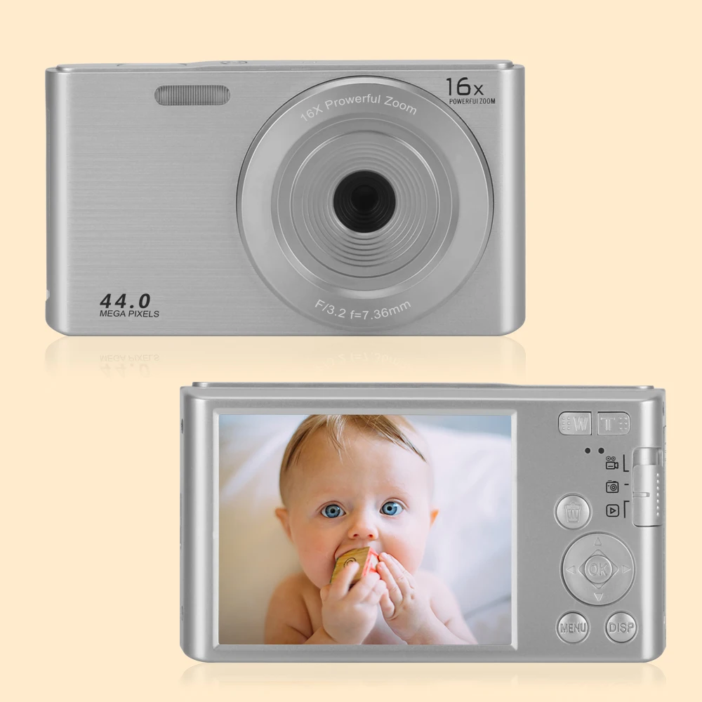 

Classic 44MP Vintage Digital Photo Cameras Time-lapse Recording 4K Photographic Compact Vlog Video Recorder For Children Gift