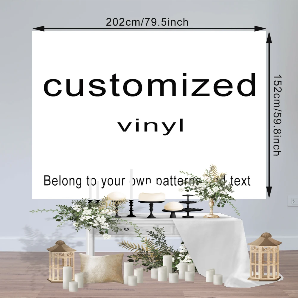 Photo Backdrop Background Graduation Day Wedding Homecoming Party Banner Decoration Supplies Pattern Text