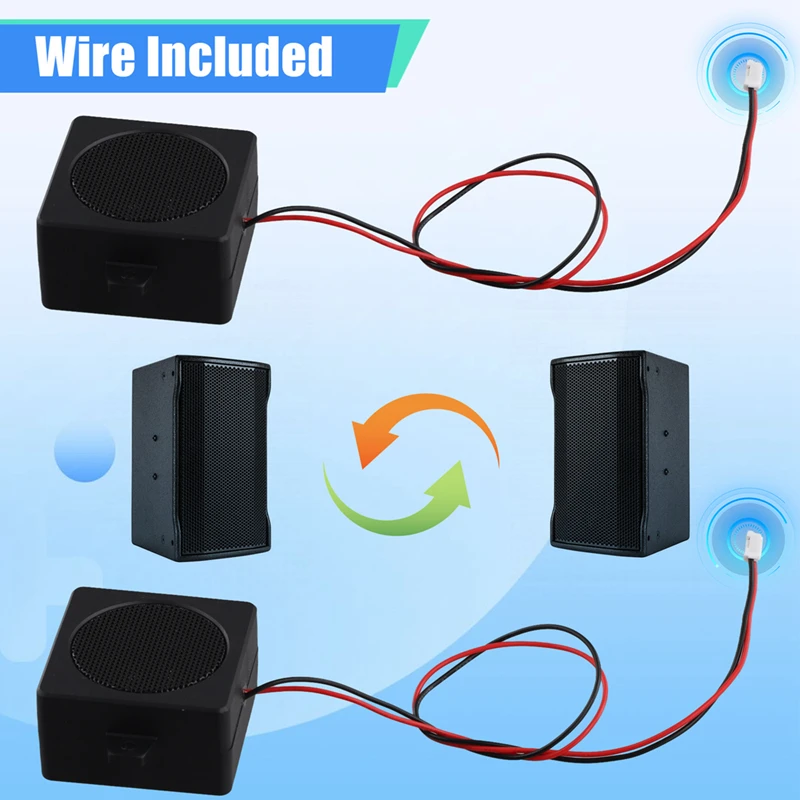 2Pcs 5W 4&Omega; Speaker High Power Tweeter Cavity Bass Full Range Speaker Cavity Mini Portable Utility