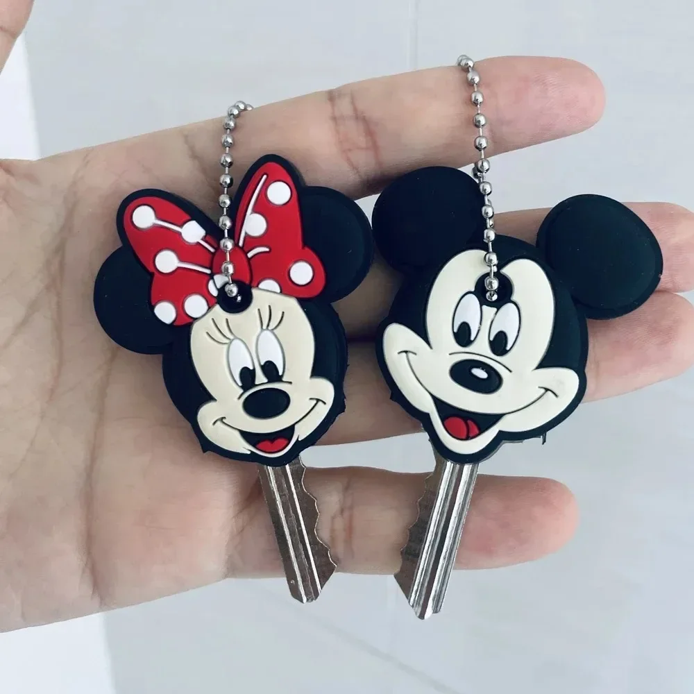 Keychain case cover 2PCS cartoon creative Minnie PVC soft for keys