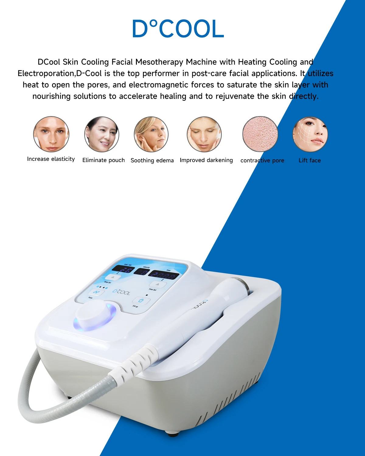 4QUEENS NEW Dcool Skin Tightening Machine Portable Cool Hot EMS For Facial Skin Care Beauty Device 4