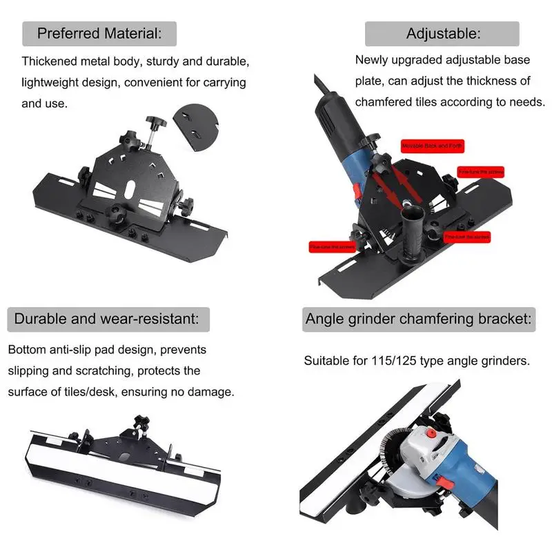Tile Cutter Tool Slider 45 Degree Tile Cutter For Angle Grinder Easy Glide Glass & Tile Cutter DIY Home Tool For Cutting And