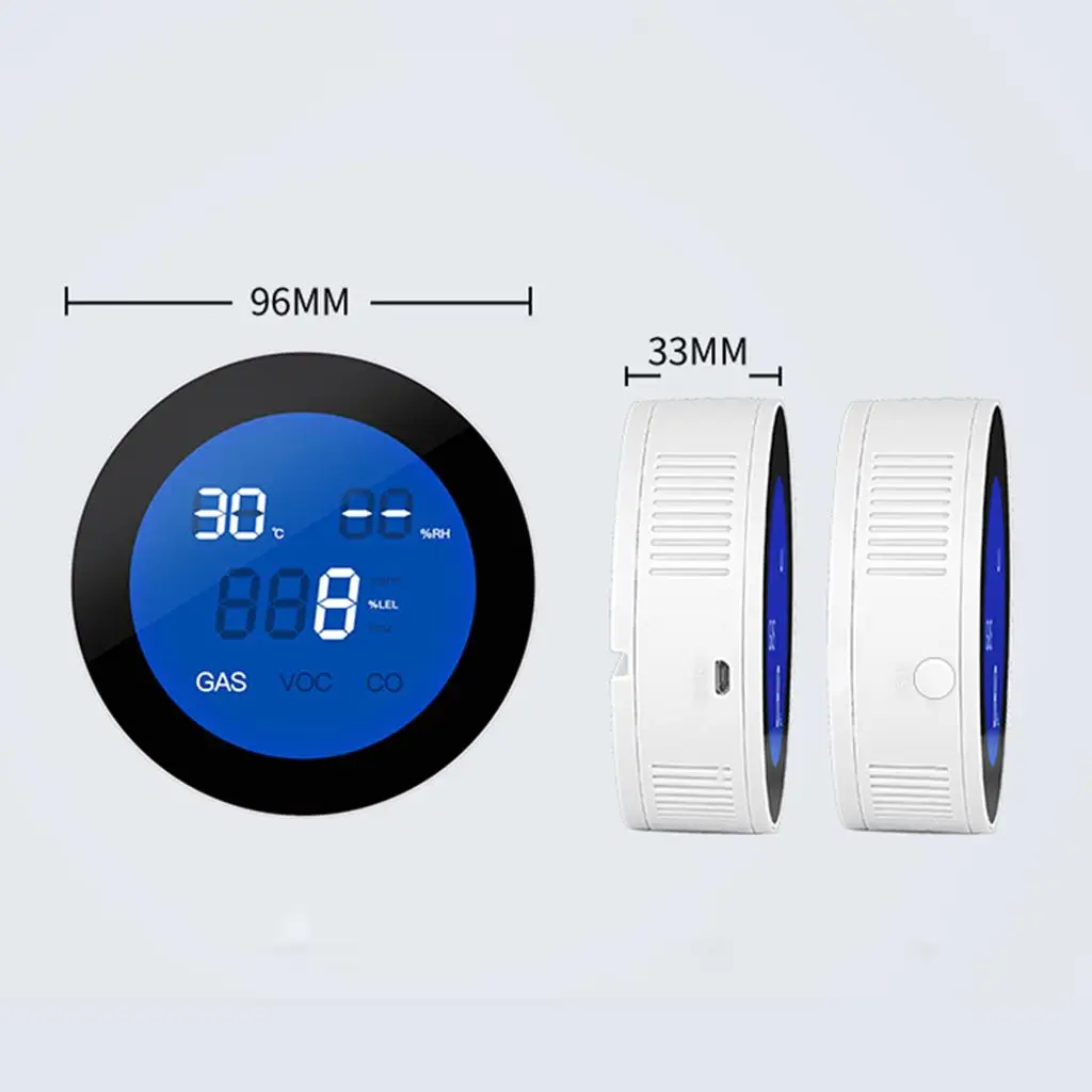 Smart WiFi Gas Detector Monitor Combustible Gas Leak Detection High Sensitivity Sensor Warning Propane Sensor for Garage RV