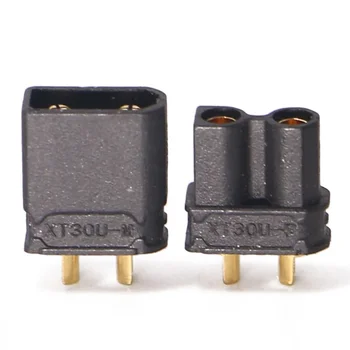 Ames Patent Xt30u Plug 2mm Gold Plated Low Resistance Traversing Machine Drone Connector Xt30 Black 1