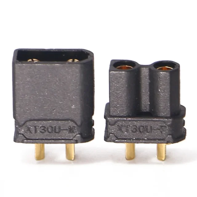 Ames Patent Xt30u Plug 2mm Gold Plated Low Resistance Traversing Machine Drone Connector Xt30 Black 1