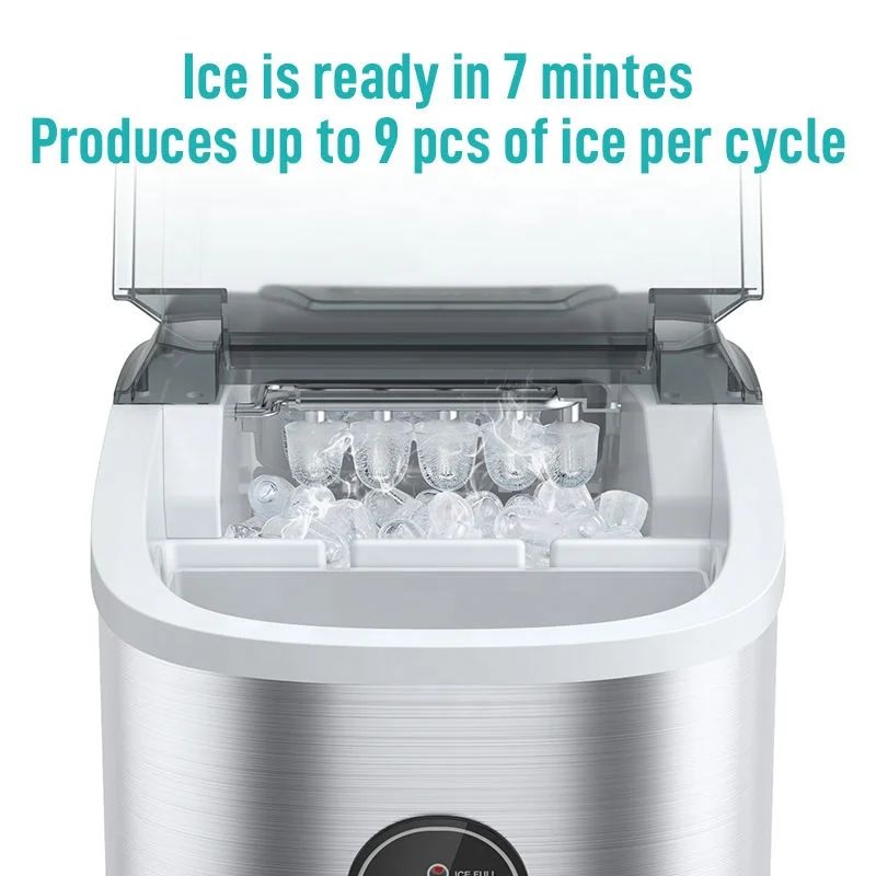 home tabletop small commercial automatic instant block nugget cheap ice  maker machine - AliExpress