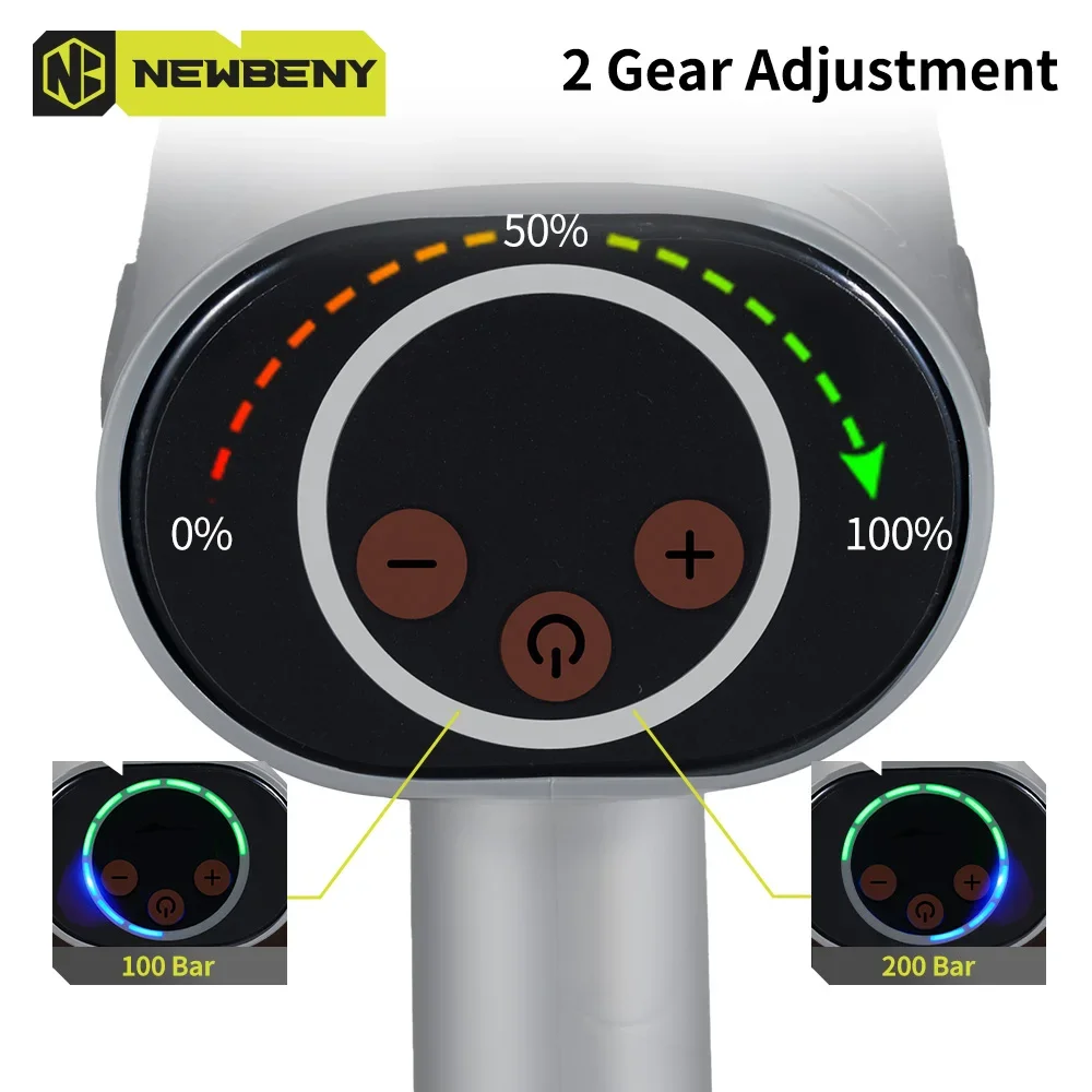 NEWBENY 200Bar 6 IN 1 Brushless Electric Car Washer Cordless Garden Foam Generator Cleaning Machine For Makita 18V-21V Battery 4