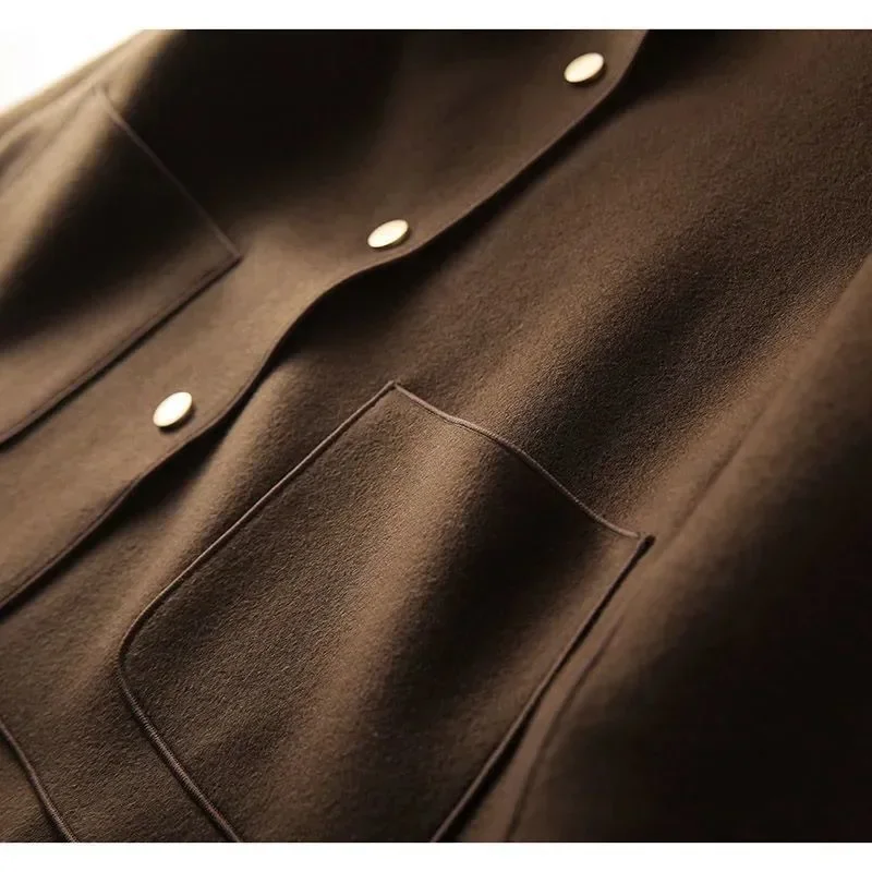 Elegant Fashionable Double-sided Woolen Short Jacket For Women Loose-fit Versatile Top Spring Autumn New Arrival