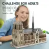 3D Puzzle for Adults Moveable Notre Dame de Paris Church Model Kits Large Challenge French Cathedral Brain Teaser 2